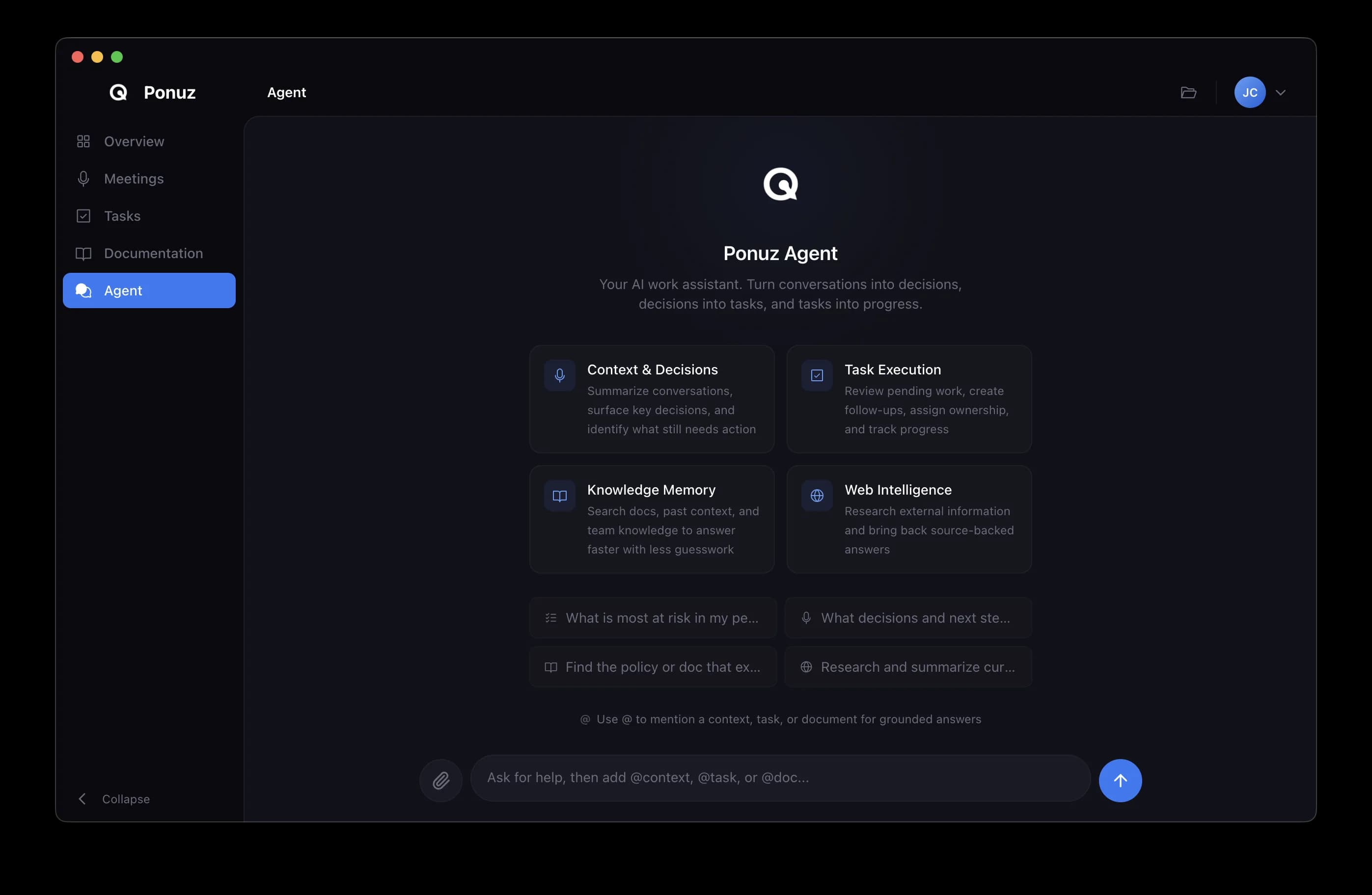Ponuz App Interface